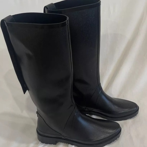 Stuart Weitzman Womens Griffin Rainboots Square Stud Adjustable Strap Sz 8 - Picture 3 of 8
